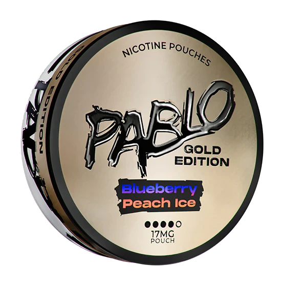 Pablo Gold Edition Blueberry Peach Ice.
